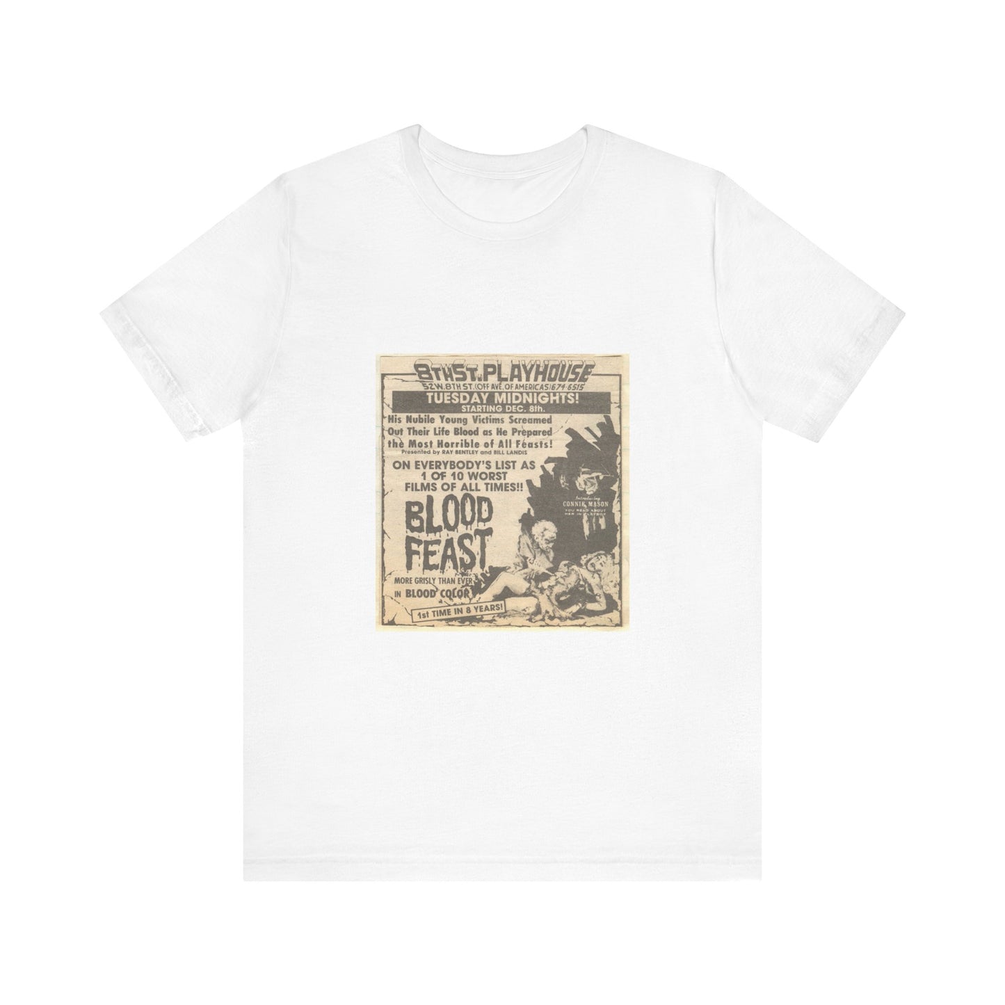 Blood Feast Newspaper T-Shirt - Video Nasties Collection