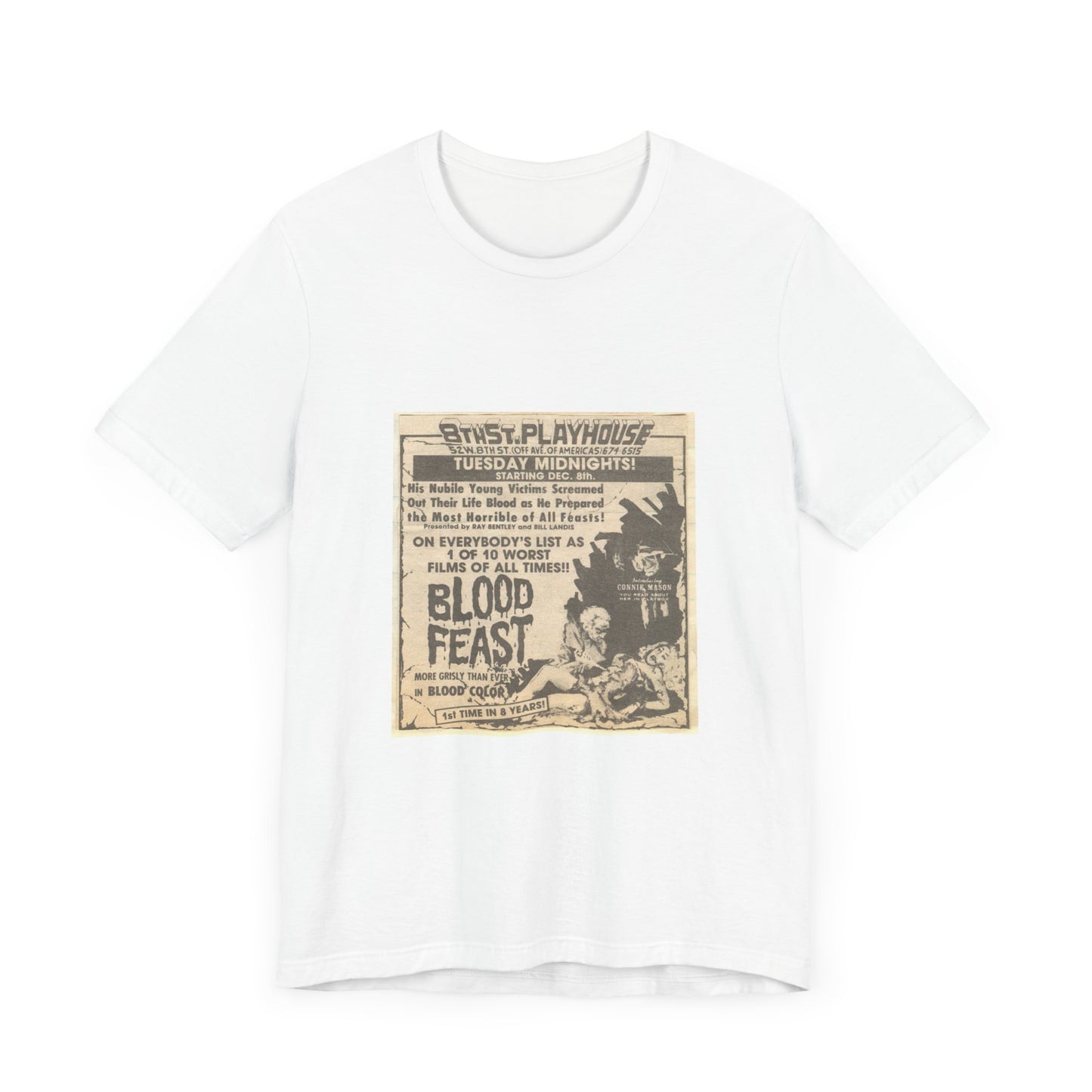 Blood Feast Newspaper T-Shirt - Video Nasties Collection